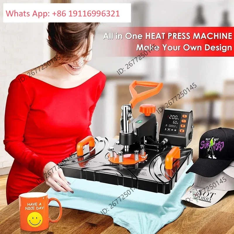 T Shirt Printing Machine 8 In 1 - Многофункциональный термопресс 8-в-1 для сублимации, печати