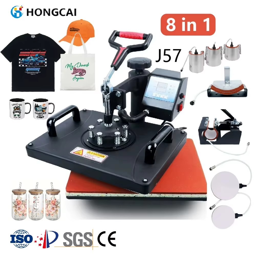 8-в-1 комбинированный термопре – обзор и цена T Shirt Printing Machine 8 In 1