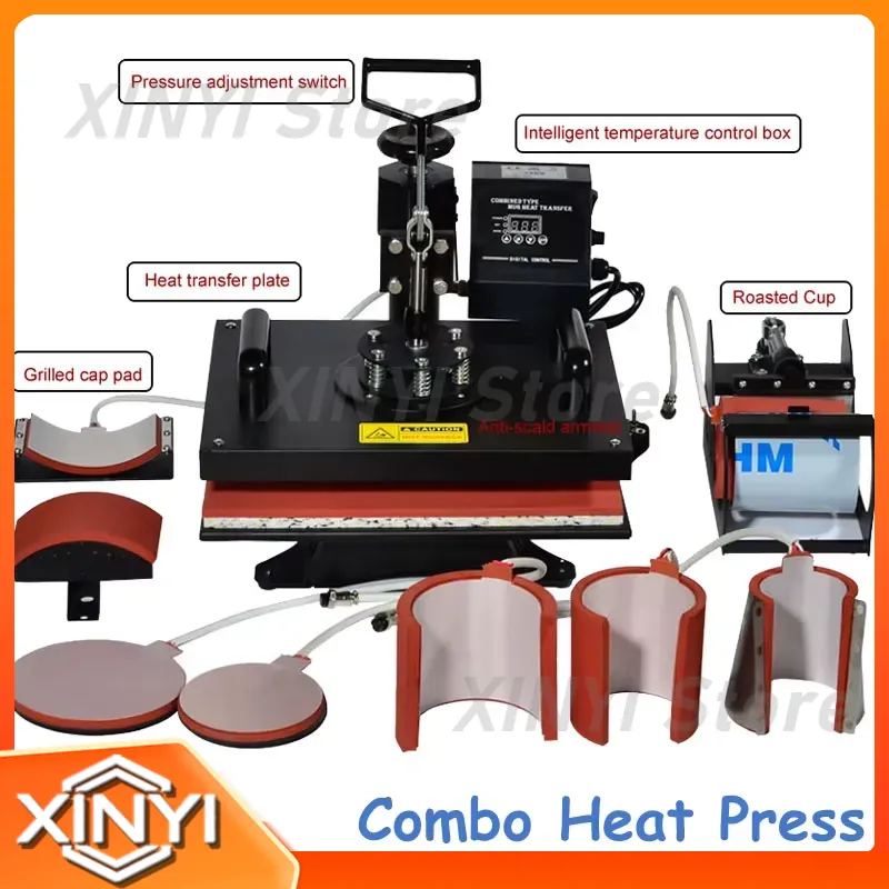 Многофункциональный термопресс – обзор и цена T Shirt Printing Machine 8 In 1