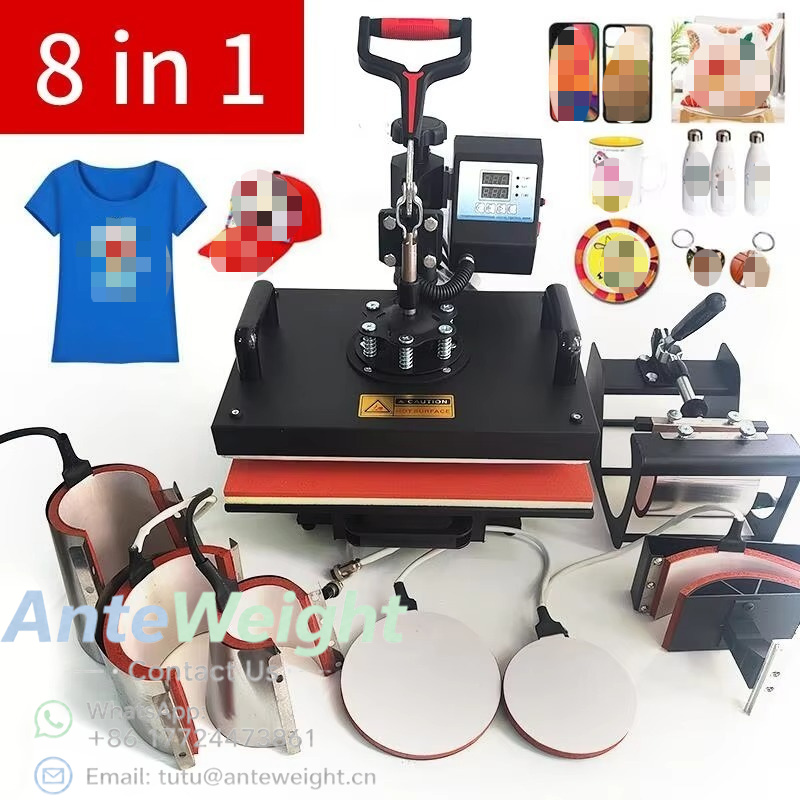 8-в-1 термопресс для цифровой  – обзор и цена T Shirt Printing Machine 8 In 1