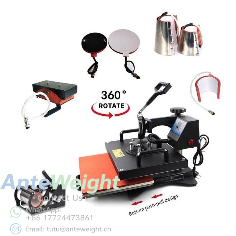 8-в-1 термопресс для цифровой  – обзор и цена T Shirt Printing Machine 8 In 1