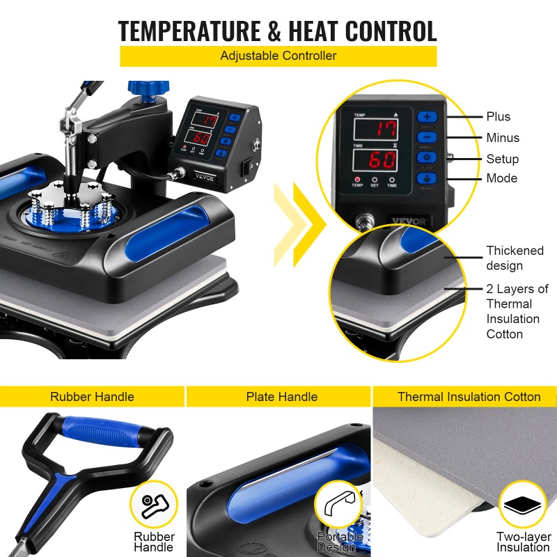 Комбинированный термопресс 8 в – обзор и цена T Shirt Printing Machine 8 In 1