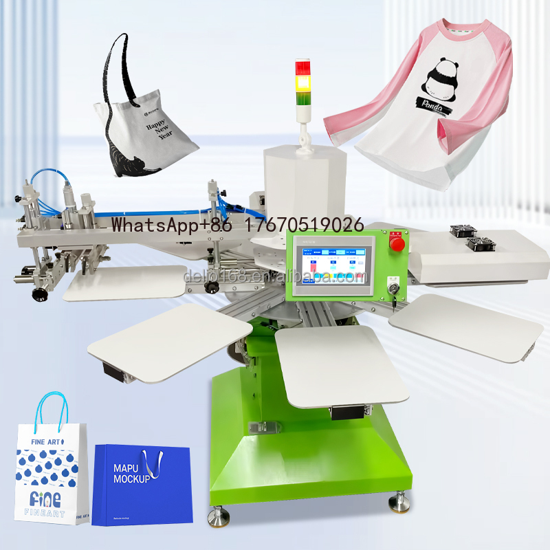 Новый автоматический ротационн – обзор и цена T Shirt Printing Machine 8 In 1